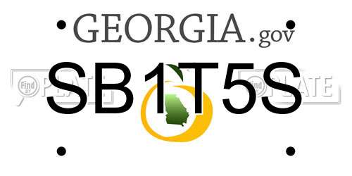SB1T5S Georgia License Plate