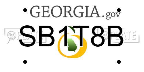 SB1T8B Georgia License Plate