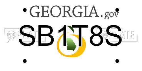 SB1T8S Georgia License Plate