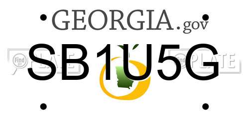 SB1U5G Georgia License Plate