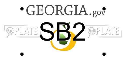 SB2 Georgia License Plate