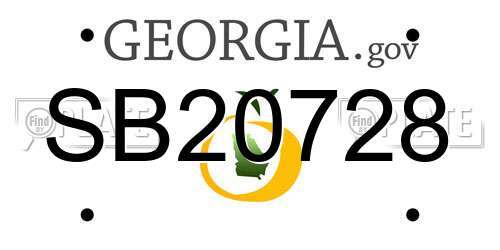 SB20728 Georgia License Plate