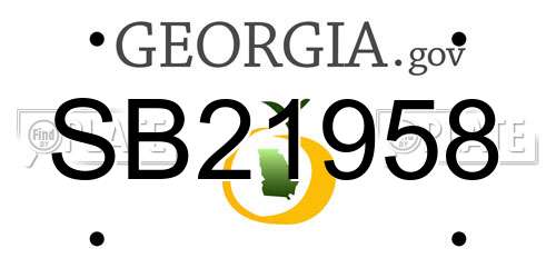 SB21958 Georgia License Plate
