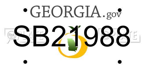 SB21988 Georgia License Plate