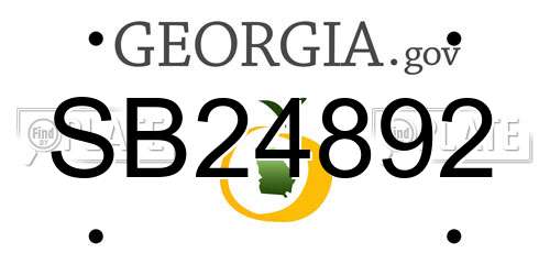 SB24892 Georgia License Plate