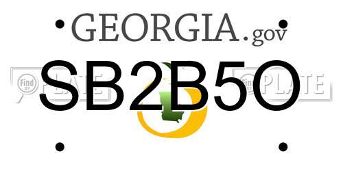 SB2B5O Georgia License Plate