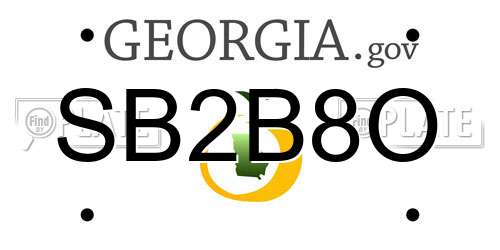 SB2B8O Georgia License Plate
