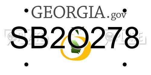 SB2O278 Georgia License Plate