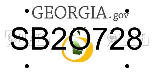 SB2O728 Georgia License Plate