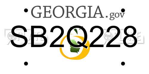 SB2Q228 Georgia License Plate