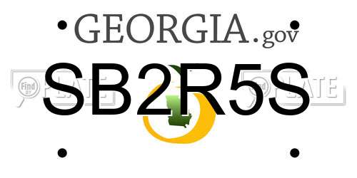 SB2R5S Georgia License Plate