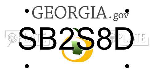 SB2S8D Georgia License Plate