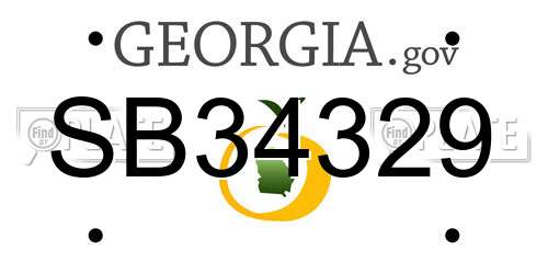 SB34329 Georgia License Plate