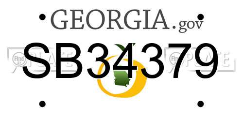 SB34379 Georgia License Plate