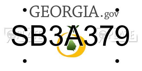SB3A379 Georgia License Plate