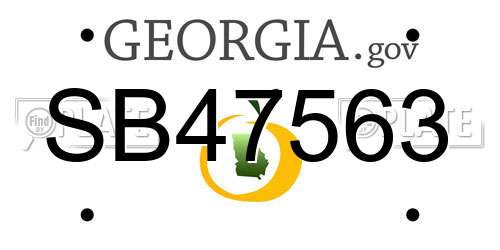SB47563 Georgia License Plate