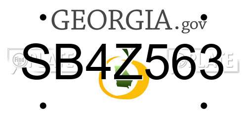 SB4Z563 Georgia License Plate