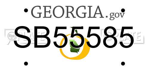 SB55585 Georgia License Plate
