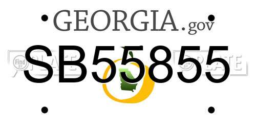 SB55855 Georgia License Plate