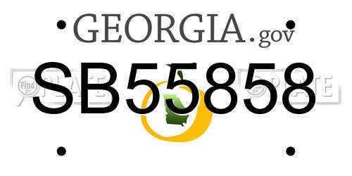 SB55858 Georgia License Plate
