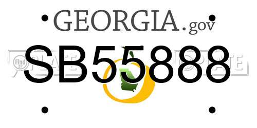 SB55888 Georgia License Plate