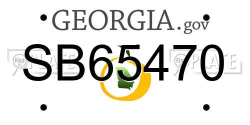 SB65470 Georgia License Plate