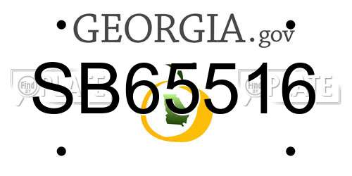SB65516 Georgia License Plate