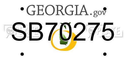 SB70275 Georgia License Plate