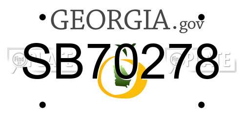 SB70278 Georgia License Plate