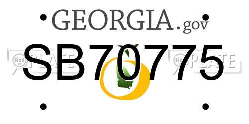SB70775 Georgia License Plate