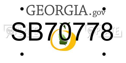 SB70778 Georgia License Plate