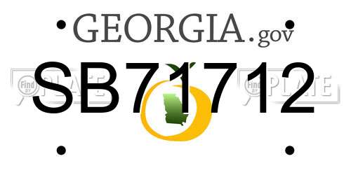 SB71712 Georgia License Plate