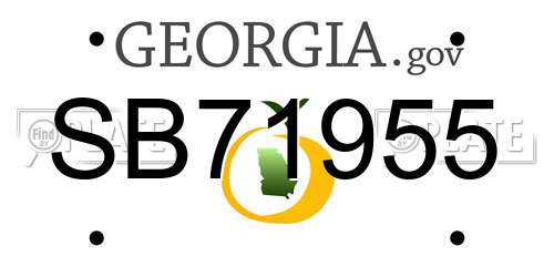 SB71955 Georgia License Plate