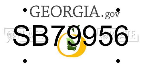 SB79956 Georgia License Plate