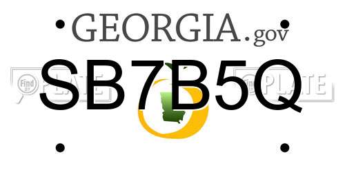 SB7B5Q Georgia License Plate