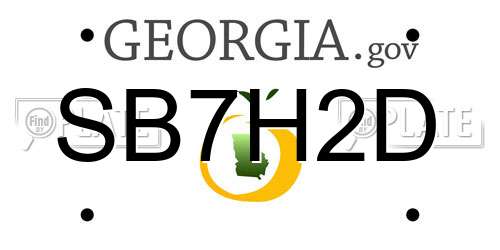 SB7H2D Georgia License Plate
