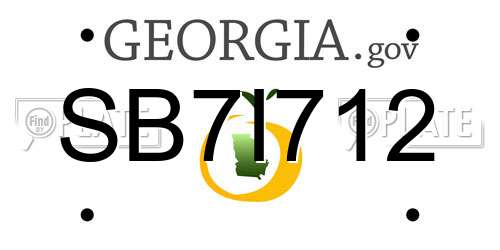 SB7I712 Georgia License Plate