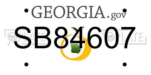 SB84607 Georgia License Plate