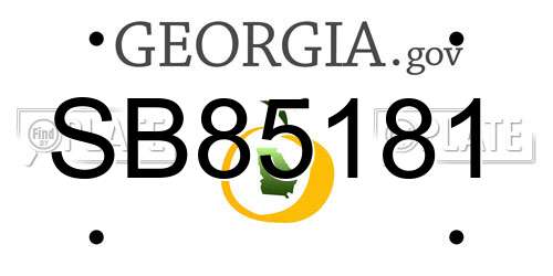 SB85181 Georgia License Plate