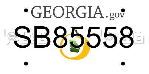SB85558 Georgia License Plate