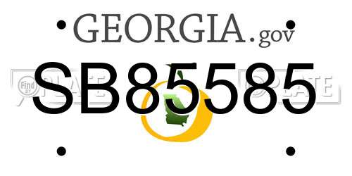 SB85585 Georgia License Plate
