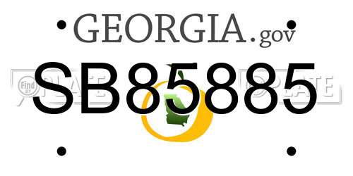 SB85885 Georgia License Plate