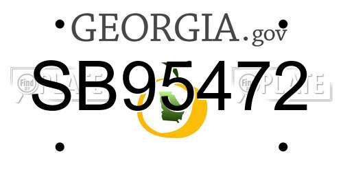SB95472 Georgia License Plate