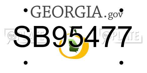 SB95477 Georgia License Plate