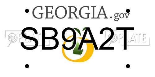 SB9A2T Georgia License Plate