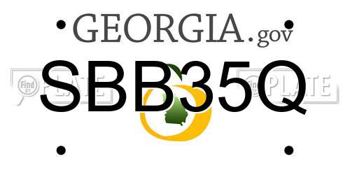 SBB35Q Georgia License Plate