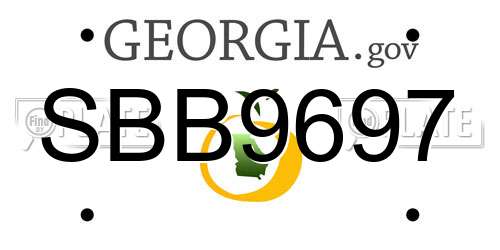 SBB9697 Georgia License Plate