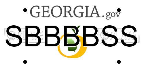 SBBBBSS Georgia License Plate