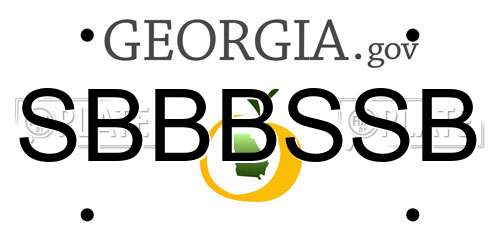 SBBBSSB Georgia License Plate