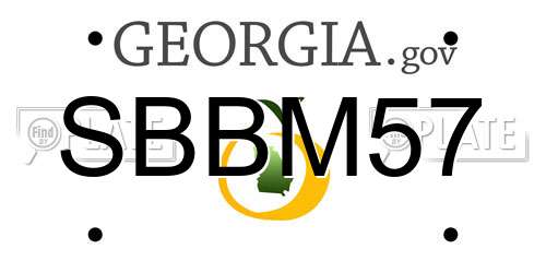 SBBM57 Georgia License Plate